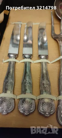 Посребрени прибори за хранене , снимка 4 - Прибори за хранене, готвене и сервиране - 48575410