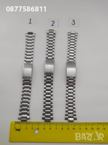 СТОМАНЕНА ВЕРИЖКА ЗА ЧАСОВНИК С ИЗВИТИ НАКРАЙНИЦИ.ВЕРИЖКИ ЗА ЧАСОВНИЦИ С ИЗВИТИ ПЛAСТИНИ, снимка 5 - Каишки за часовници - 51614525