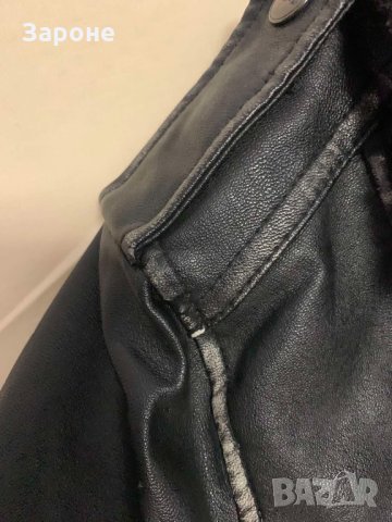 Детско кожено яке с изтъркан ефект Zara, снимка 3 - Детски якета и елеци - 34199484