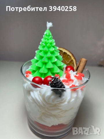 Коледни соеви свещи, снимка 12 - Ръчно изработени сувенири - 52352793