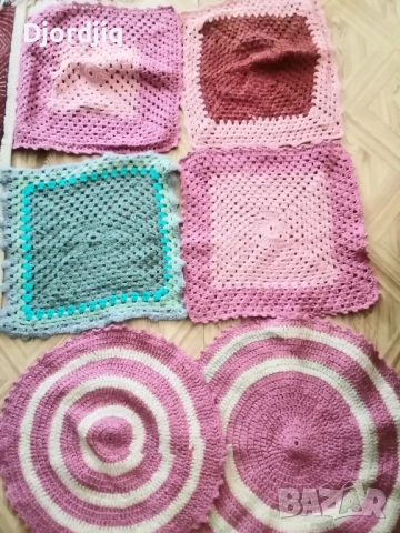Плетени столовки на една кука, снимка 2 - Олекотени завивки и одеяла - 51804711
