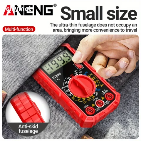 Цифров мултицет ANENG SZ308, ток, напрежение, капацитет, съпротивление, диоден тестер , снимка 8 - Други инструменти - 50741623