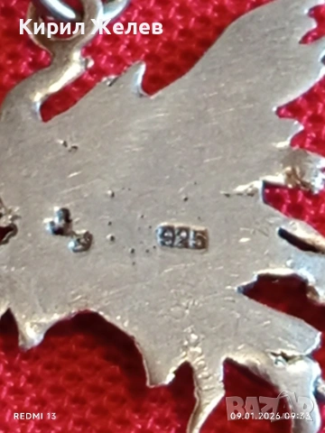 Дизайнерски сребърен медальон Вещица Баба Яга майсторска ръчна изработка 52562, снимка 8 - Колиета, медальони, синджири - 53039993