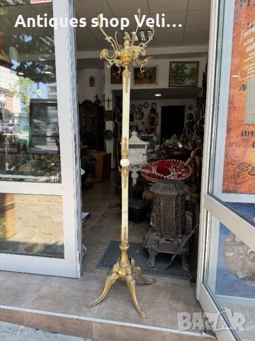 Барокова закачалка с оникс и бронз №7065 , снимка 1