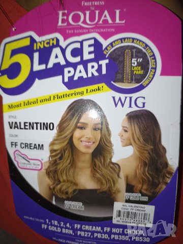 Valentino-Нова  с етикет дълга чуплива перука тъмнокестеняво към русо, снимка 11 - Аксесоари за коса - 38925820