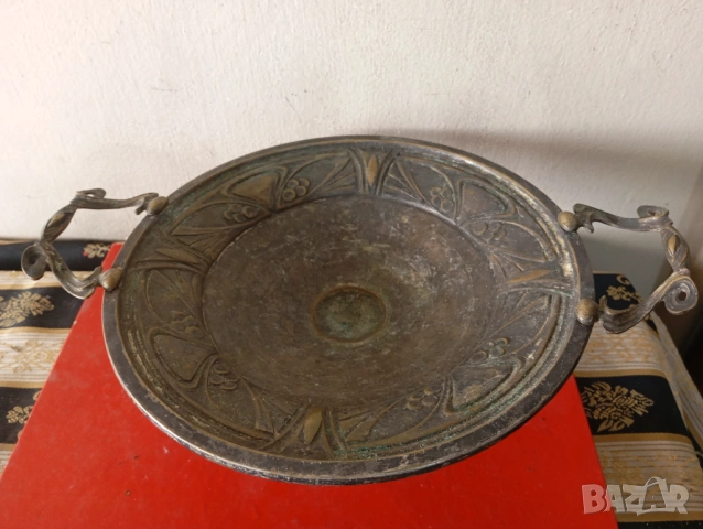 Посребрена фруктиера,купа,панер нуво 