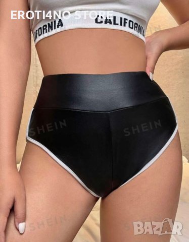 Кожени лачени къси панталонки, снимка 4 - Къси панталони и бермуди - 44240789