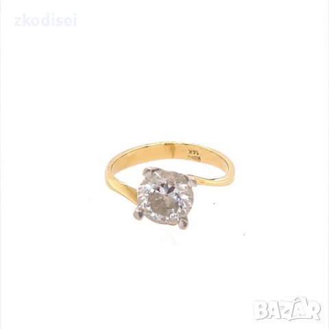 Златен дамски пръстен 2,69гр. размер:50 14кр. проба:585 модел:13601-5, снимка 1 - Пръстени - 39449331