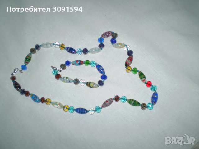 Гривна и колие от  стъкло Мурано, снимка 3 - Антикварни и старинни предмети - 36606447