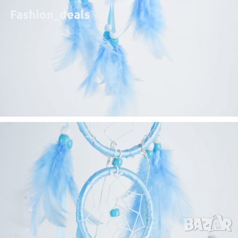 Нов ловец на сънища с цветни пера за окачен декор Занаятчийски подарък, снимка 3 - Декорация за дома - 33772683