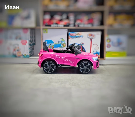 ТОП ЦЕНА!НОВО!Акумулаторен джип Audi SQ8 с 12V батерия,меки гуми,кожена седалка, снимка 6 - Електрически играчки - 51135892