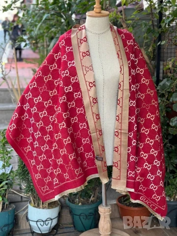 кашмирен шал gucci louis vuitton , снимка 18 - Шалове - 51336418