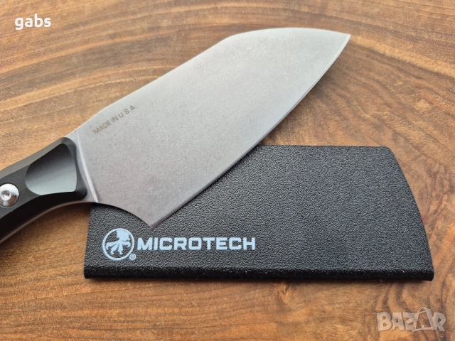 Фиксиран нож Microtech Santoku 3200-10BK,фултанг,G10, снимка 8 - Ножове - 52402621