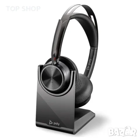 Безжични слушалки Poly Voyager Focus UC  USB-A - Със стойка, снимка 6 - Bluetooth слушалки - 48732234