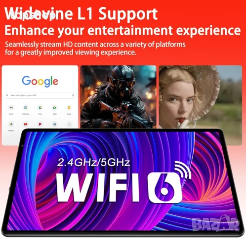 НОВ Таблет Skyegg K13 – Android 14 / 20GB RAM / 128GB Памет + КЛАВИАТУРА и МИШКА  , снимка 4 - Таблети - 53366812