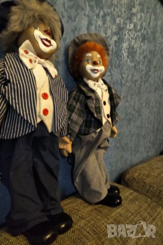 Двойка порцеланови клоуни ръчна изработка , снимка 4 - Колекции - 34067123