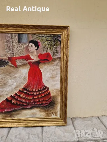 Красива майсторска картина масло върху платно авторска , снимка 6 - Картини - 49683416