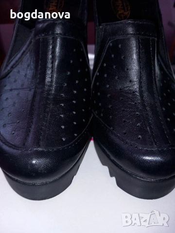 Нови български затворени обувки от естествена кожа, снимка 4 - Дамски обувки на ток - 53986189