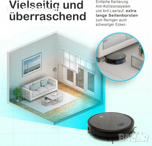 Прахосмукачка робот Zeropuntosei 0.6 UV1 Hybrid Robot,Гаранция, снимка 6 - Прахосмукачки - 47630511