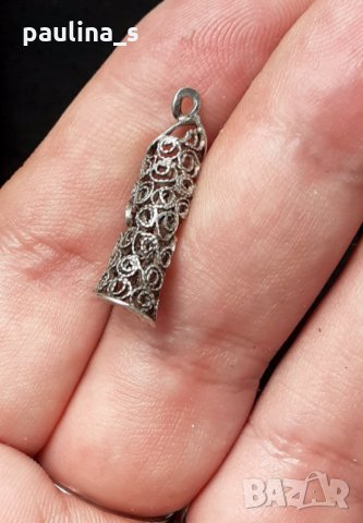 Сребърен медальон / колие - Берковски филигран проба 925 , снимка 7 - Колиета, медальони, синджири - 29395652