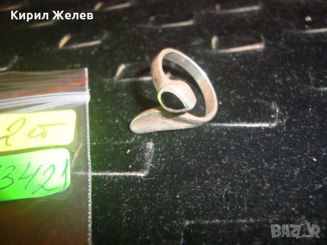 ДИЗАЙНЕРСКИ АРТ СРЕБЪРЕН ПРЪСТЕН с ЧЕРЕН ОНИКС 925 СРЕБРО 73421, снимка 9 - Пръстени - 30376143