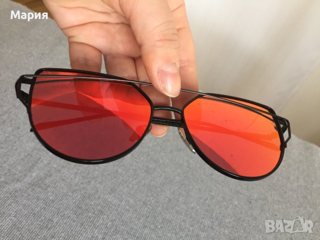 НОВИ Дамски Слунчеви Очила Модерни Огледални Черни Червени Розови Лилави Оранжеви, снимка 4 - Слънчеви и диоптрични очила - 44447899