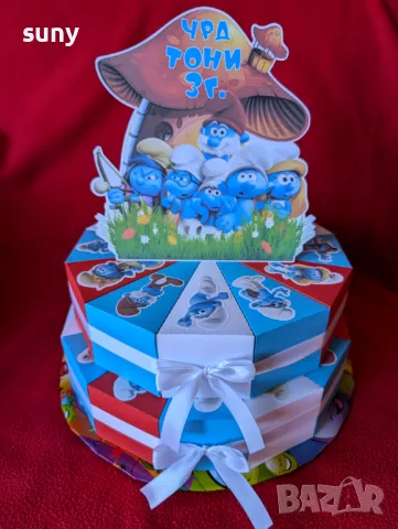 Картонена торта Стич, снимка 9 - Други - 49413965