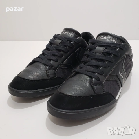 CALVIN KLEIN Lace Up Mix Low Оригинални Кожени Маратонки Кецове 41.5-42, снимка 8 - Маратонки - 53078539