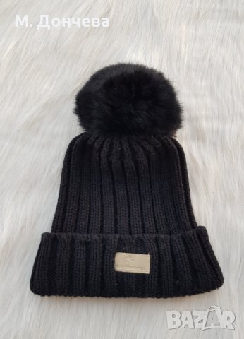 Зимна шапка с естествен пух, снимка 8 - Шапки - 42804124