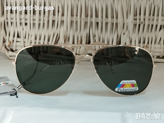 130 Унисекс слънчеви очила,авиаторска форма с поляризация avangard-burgas, снимка 4 - Слънчеви и диоптрични очила - 44512869