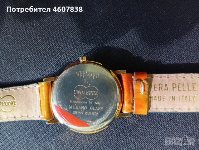 Часовник murano позлатен нов, снимка 3 - Дамски - 52546132