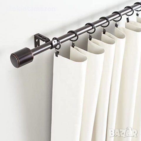 корниз за стена Amazon Basics с накрайници на капачката - 36 до 72 инча, тъмен бронз, снимка 7 - Пердета и завеси - 38159231