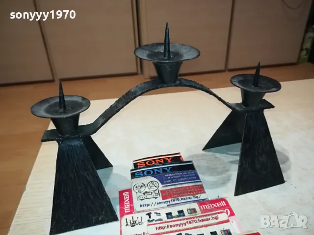МЕТАЛЕН СВЕЩНИК 28Х20Х10СМ 3103251938, снимка 14 - Колекции - 49714658