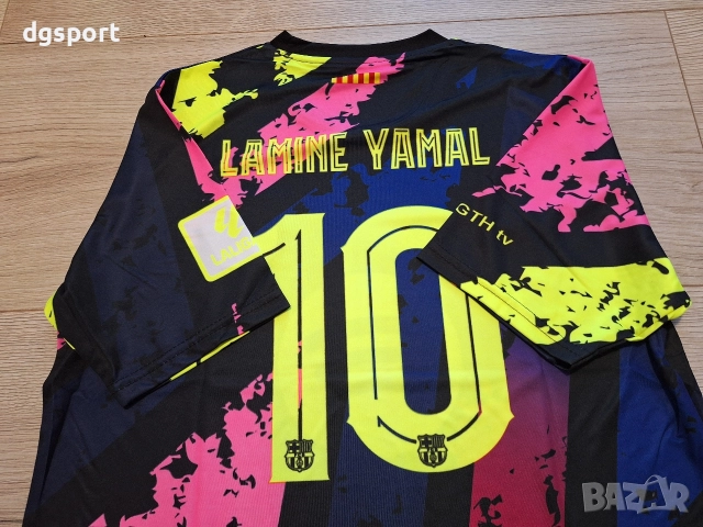Флуоресцентна футболна тениска на Барселона # Ламин Ямал#10!, снимка 3 - Футбол - 52063579