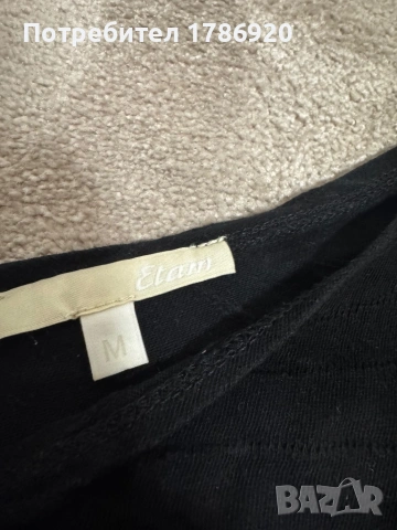 Стилна черна блуза Etam, снимка 4 - Тениски - 24945449