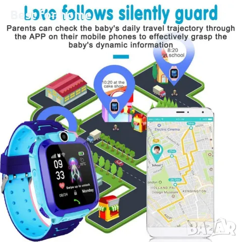 Детски часовник- телефон с GPS тракер LBS Smart 5