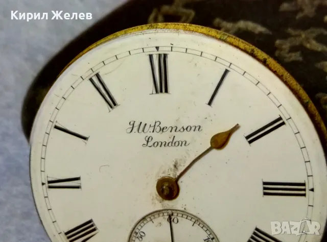 JW Benson LONDON The LUDGATE WATCH By WARRANT To HM The QUEEN МЕХАНИЗЪМ СТАР ДЖОБЕН ЧАСОВНИК 42351, снимка 16 - Антикварни и старинни предмети - 48635399