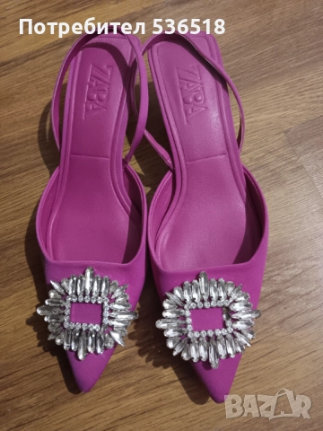 Дамски сандали на нисък ток Zara, снимка 4 - Сандали - 52189577