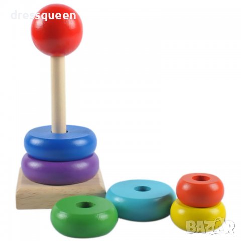 3674 Дървена пирамида, снимка 9 - Образователни игри - 36738462