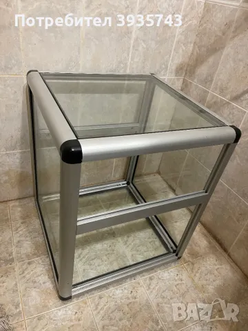 Маса алуминий помощна етажерка витрина