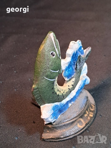 чугунен стопер за врата риба 34/3, снимка 2 - Декорация за дома - 53932689