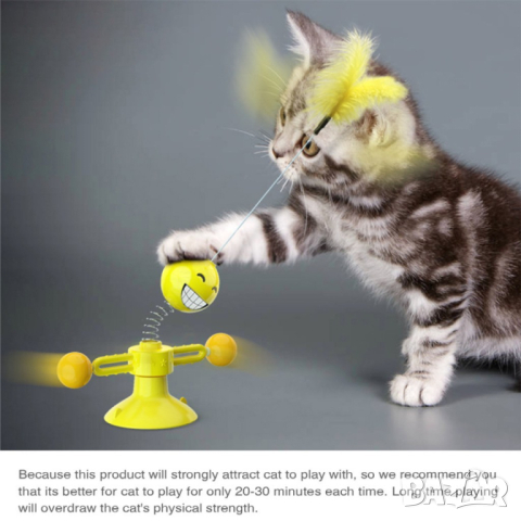Забавна и възпитателна въртяща се играчка за котки, снимка 2 - За котки - 44657301