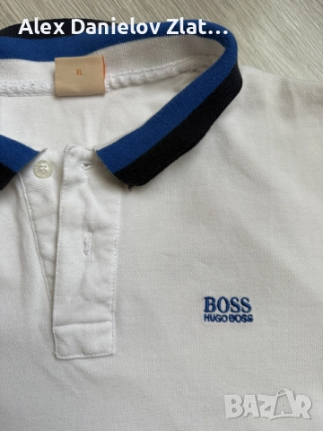Мъжка поло тениска Hugo Boss Orange (По етикет XL / отговаря на S/M), снимка 4 - Тениски - 55859552