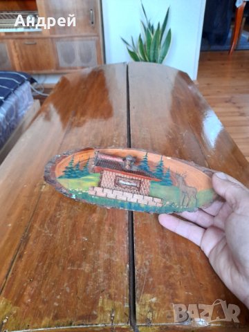 Стара дървена декорация, снимка 2 - Други ценни предмети - 39395175