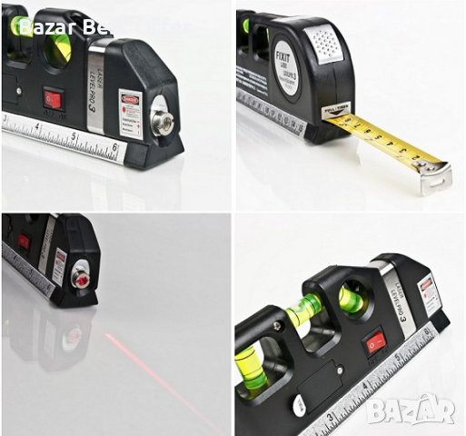 Лазерен нивелир с ролетка - Laser Level Pro 3, снимка 3 - Други инструменти - 36838090