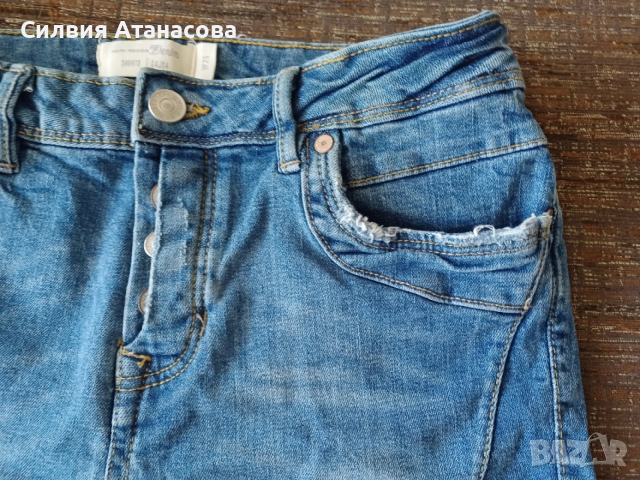 Дънкови къси панталони, снимка 3 - Къси панталони и бермуди - 54355326