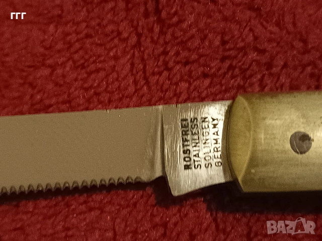 Стар нож за плодове hermann laue solingen, снимка 3 - Ножове - 53050319