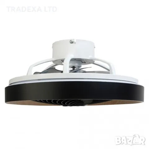 LED Вентилатор MARSHALL с дистанционно и APP, 44W LED+14W Мотор, Черен, Ф49 Lightex, снимка 6 - Лампи за таван - 48835169