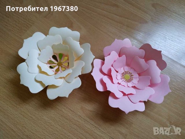 Хартиени цветя за декорация, снимка 3 - Декорация за дома - 30302020