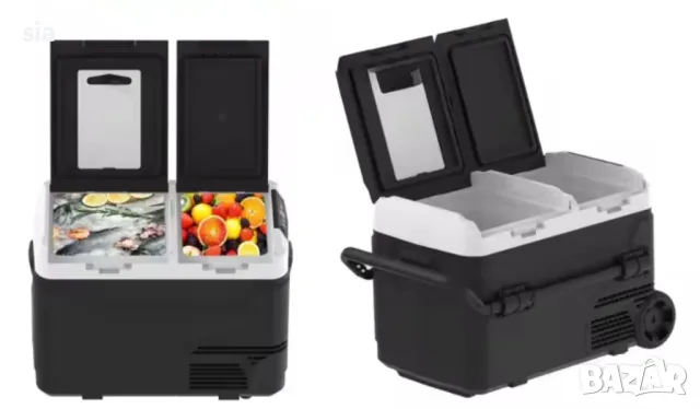 Хладилник с фризер и компресор,40,50 и 60литра, 12-24-220V, снимка 3 - Хладилни чанти - 49176789